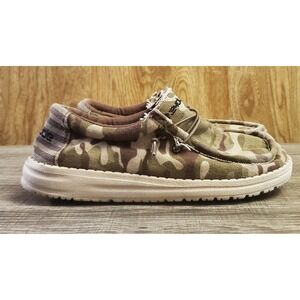 Hey Dude Wally Youth Camo Flag Shoes Youth Size 3